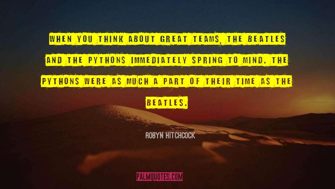 Great Team quotes by Robyn Hitchcock