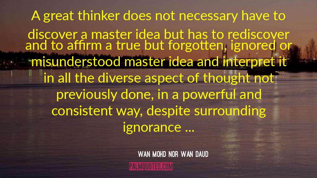 Great Thinker quotes by Wan Mohd Nor Wan Daud