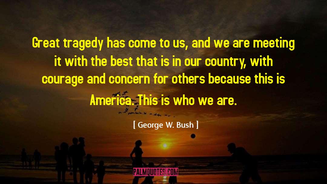 Great Tragedy quotes by George W. Bush