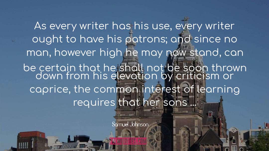 Great Writer quotes by Samuel Johnson