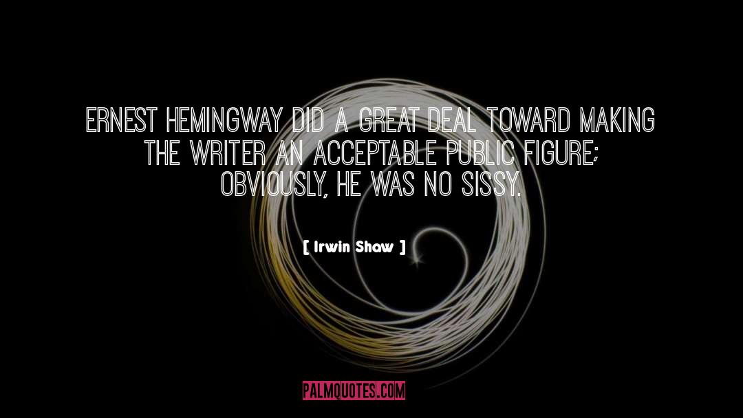 Great Writer quotes by Irwin Shaw