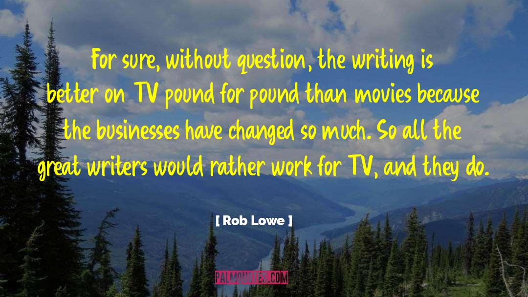 Great Writers quotes by Rob Lowe