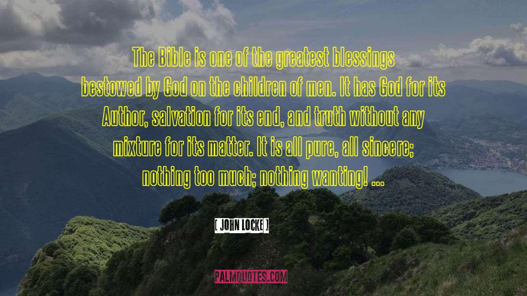 Greatest Blessings quotes by John Locke
