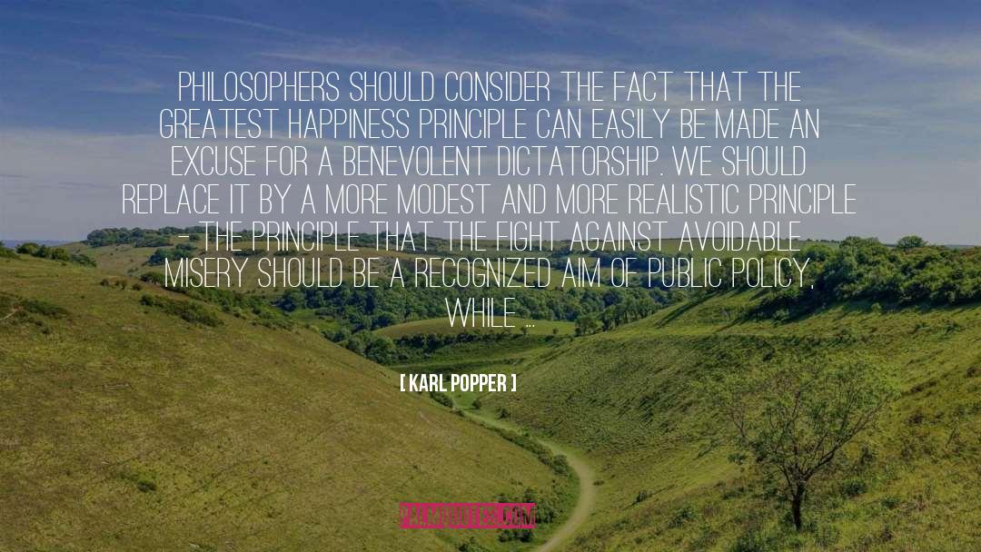 Greatest Happiness Principle quotes by Karl Popper