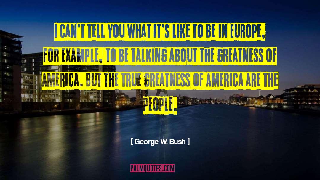 Greatness Of America quotes by George W. Bush