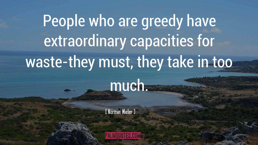 Greed quotes by Norman Mailer