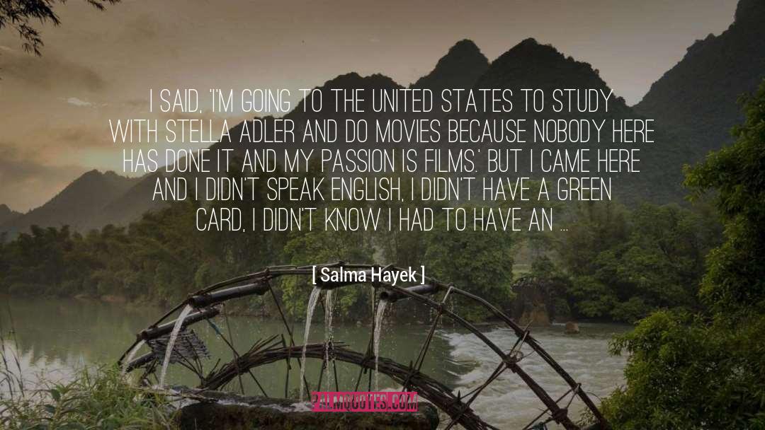 Green Card quotes by Salma Hayek