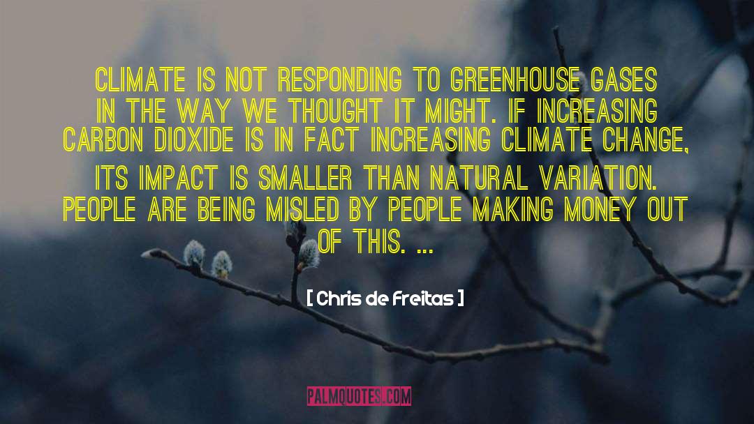 Greenhouse Gases quotes by Chris De Freitas