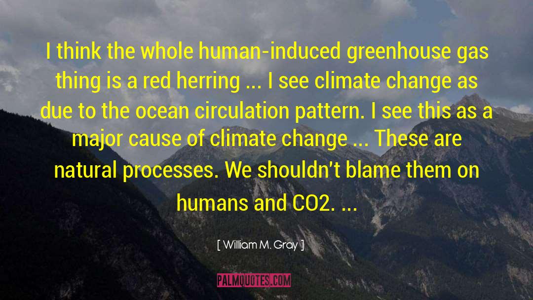 Greenhouse Gases quotes by William M. Gray