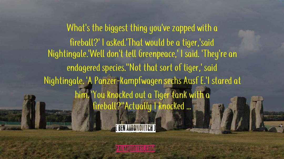 Greenpeace quotes by Ben Aaronovitch