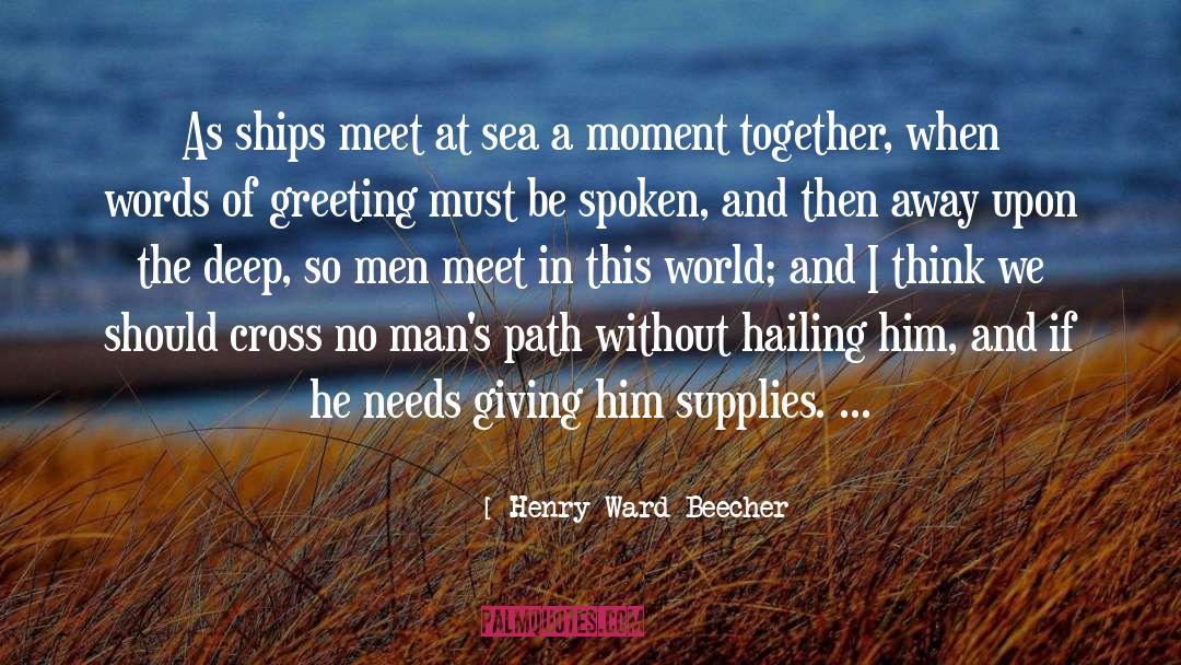 Greeting quotes by Henry Ward Beecher