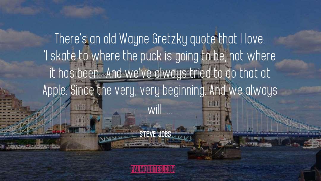 Gretzky quotes by Steve Jobs
