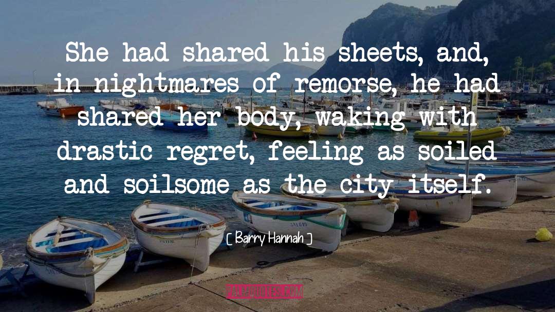 Grief And Regret quotes by Barry Hannah