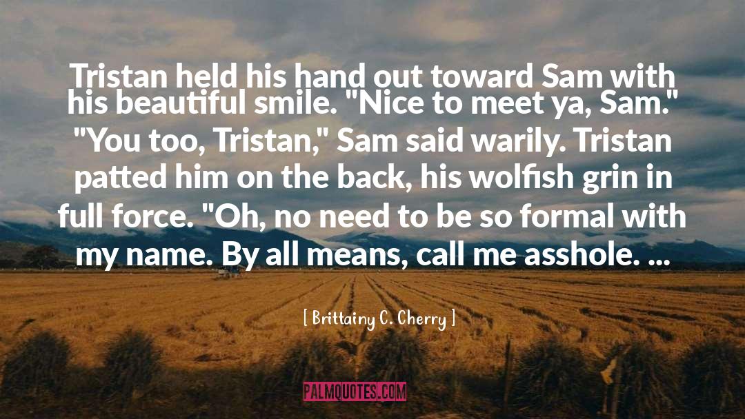 Grin quotes by Brittainy C. Cherry