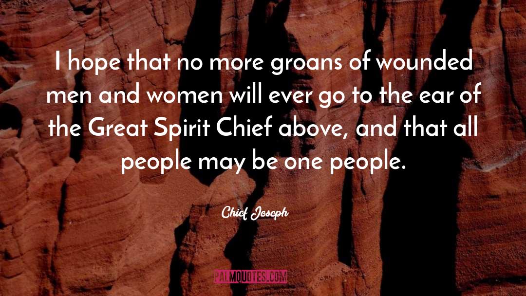 Groans quotes by Chief Joseph