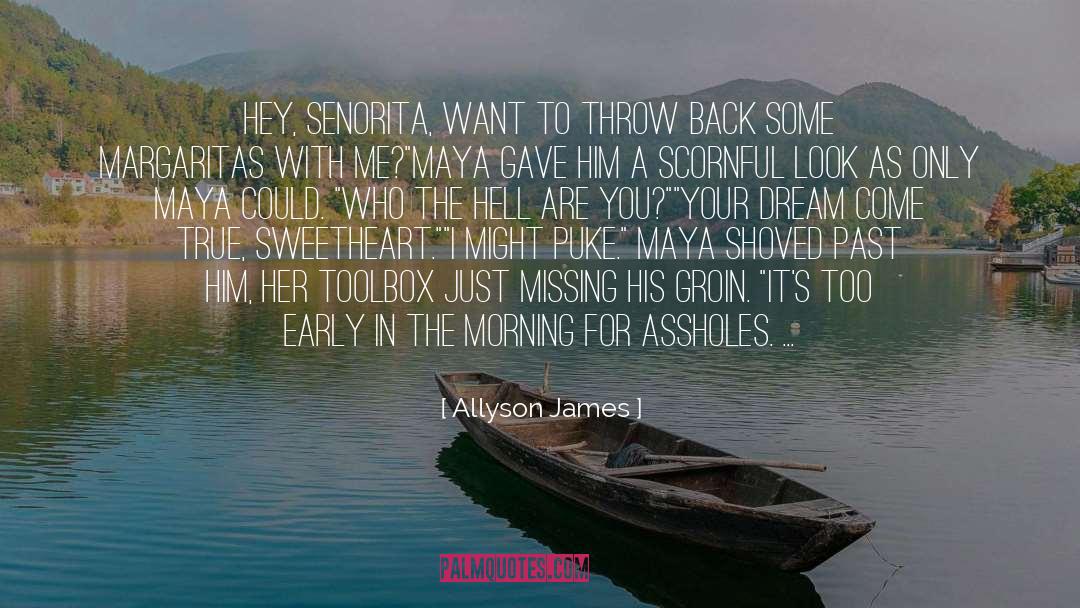 Groin quotes by Allyson James