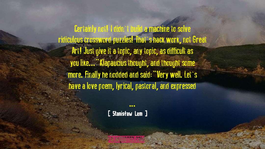 Gromyko Crossword quotes by Stanisław Lem