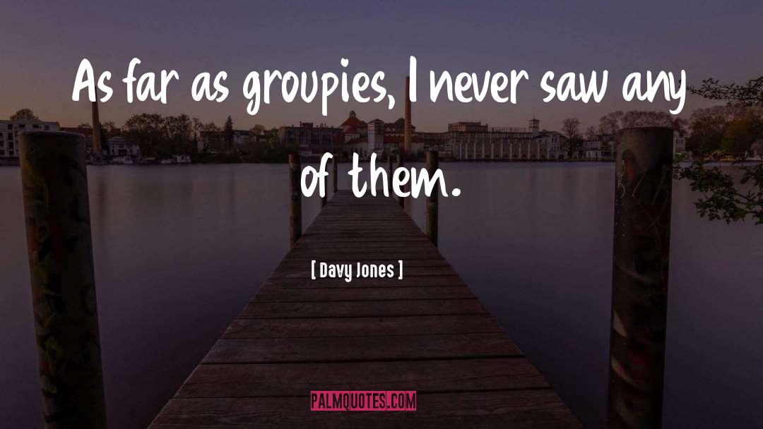 Groupie quotes by Davy Jones