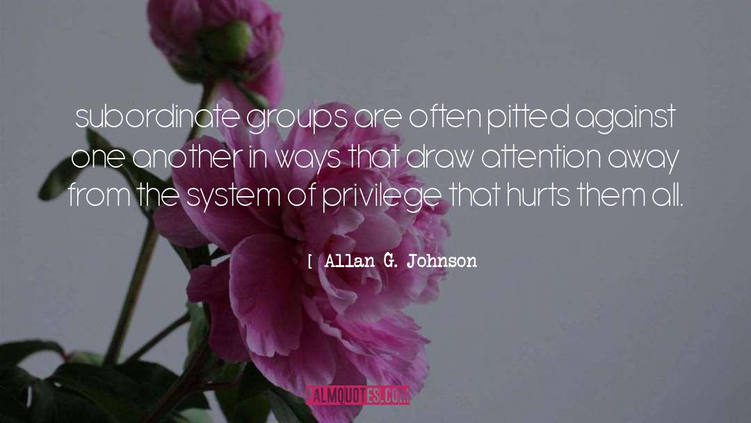 Groups quotes by Allan G. Johnson