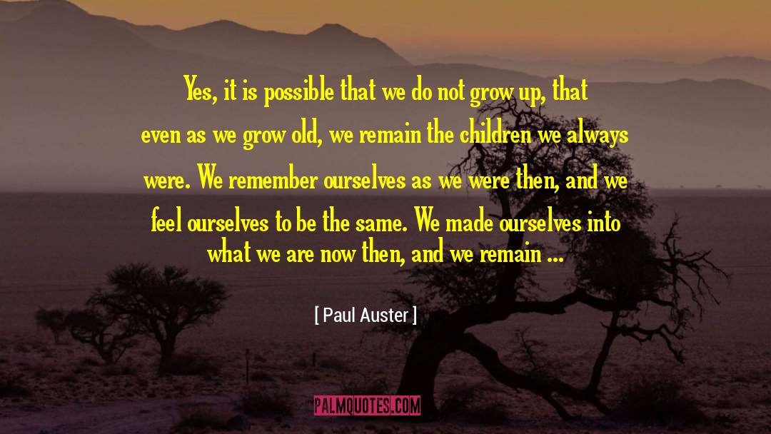 Grow Old quotes by Paul Auster