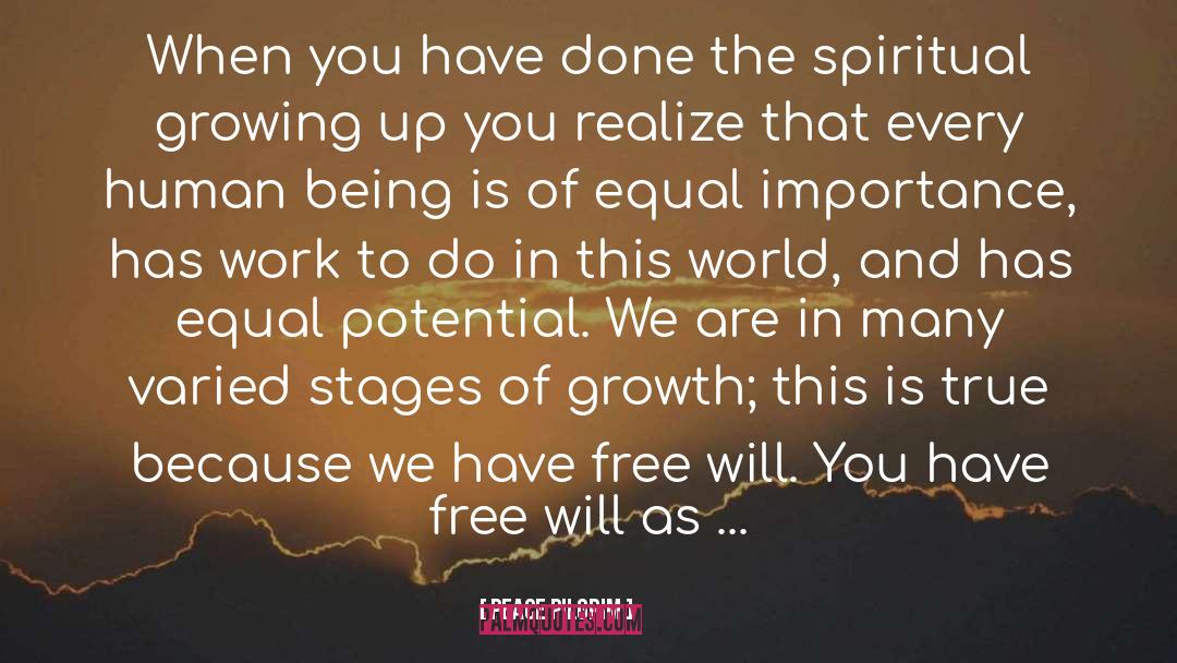 Growing Upgrowing Up quotes by Peace Pilgrim