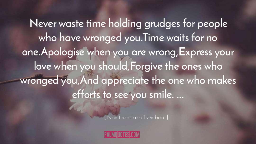 Grudges quotes by Nomthandazo Tsembeni