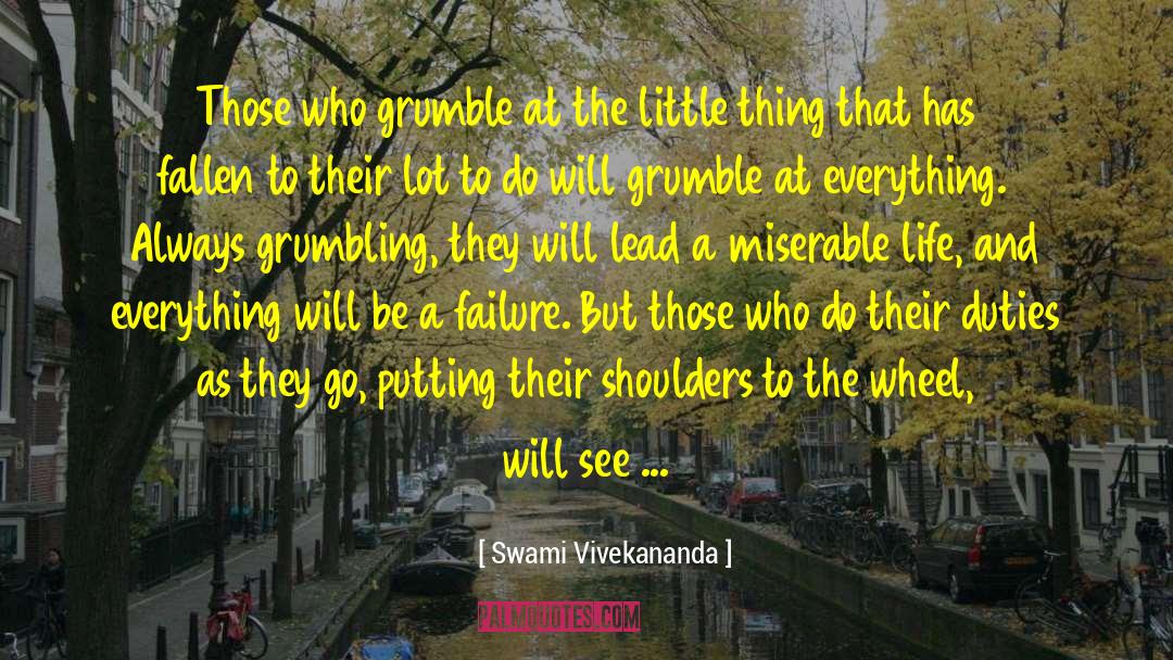 Grumbling quotes by Swami Vivekananda