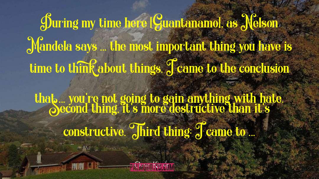 Guantanamo quotes by Omar Khadr