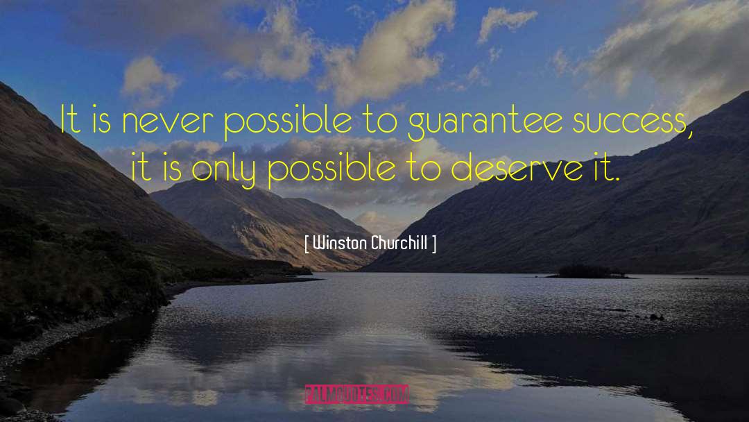 Guarantees quotes by Winston Churchill