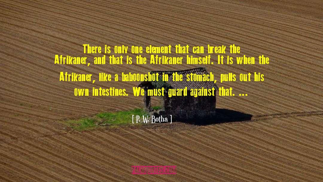 Guard Against quotes by P. W. Botha