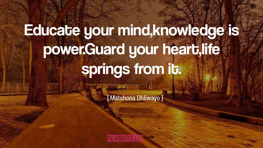 Guard Your Heart quotes by Matshona Dhliwayo