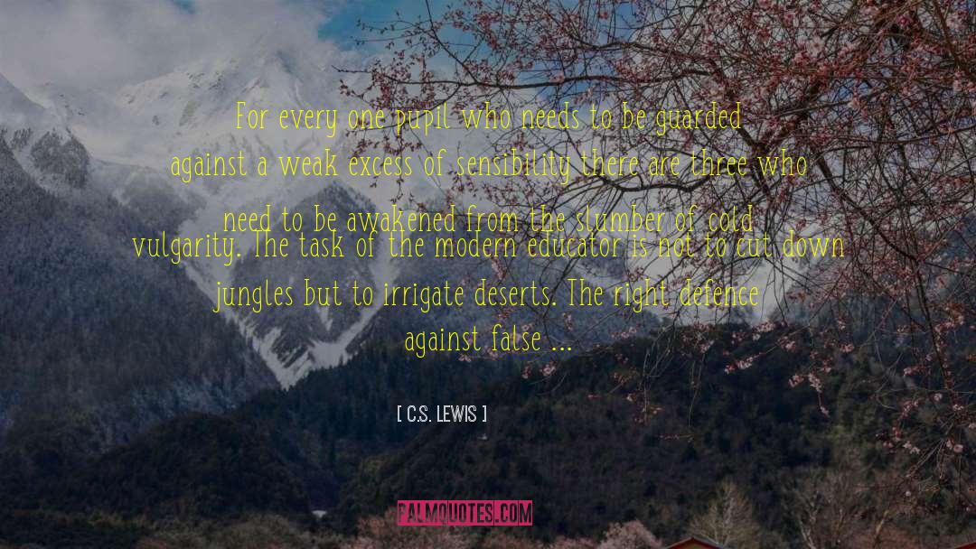 Guarded quotes by C.S. Lewis