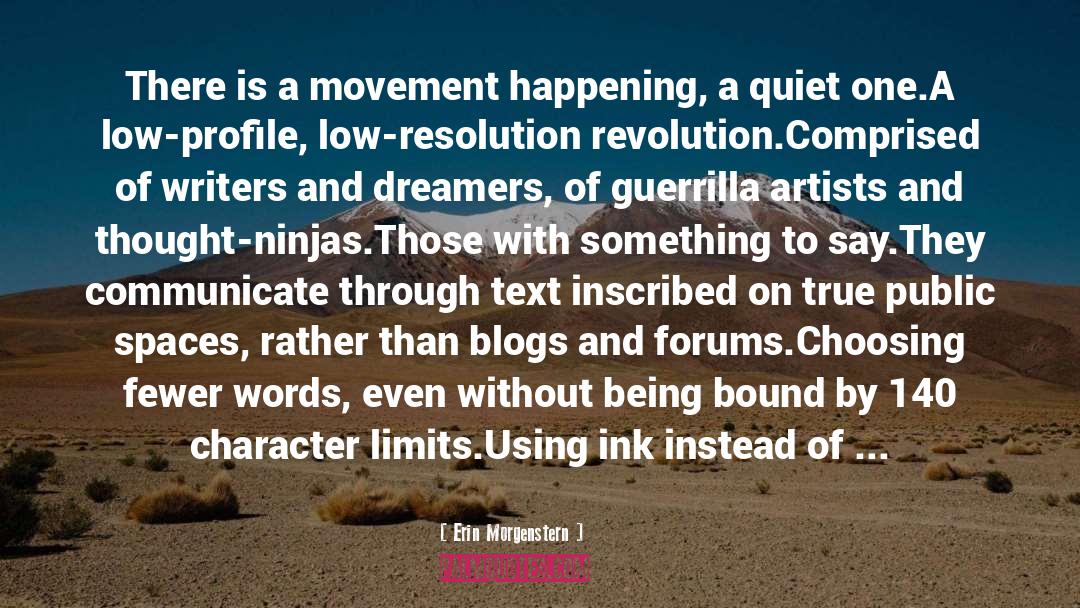 Guerrilla quotes by Erin Morgenstern