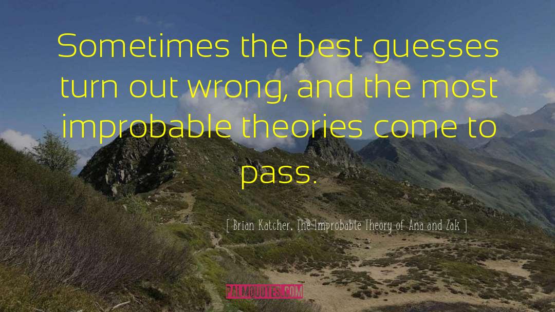 Guesses quotes by Brian Katcher, The Improbable Theory Of Ana And Zak