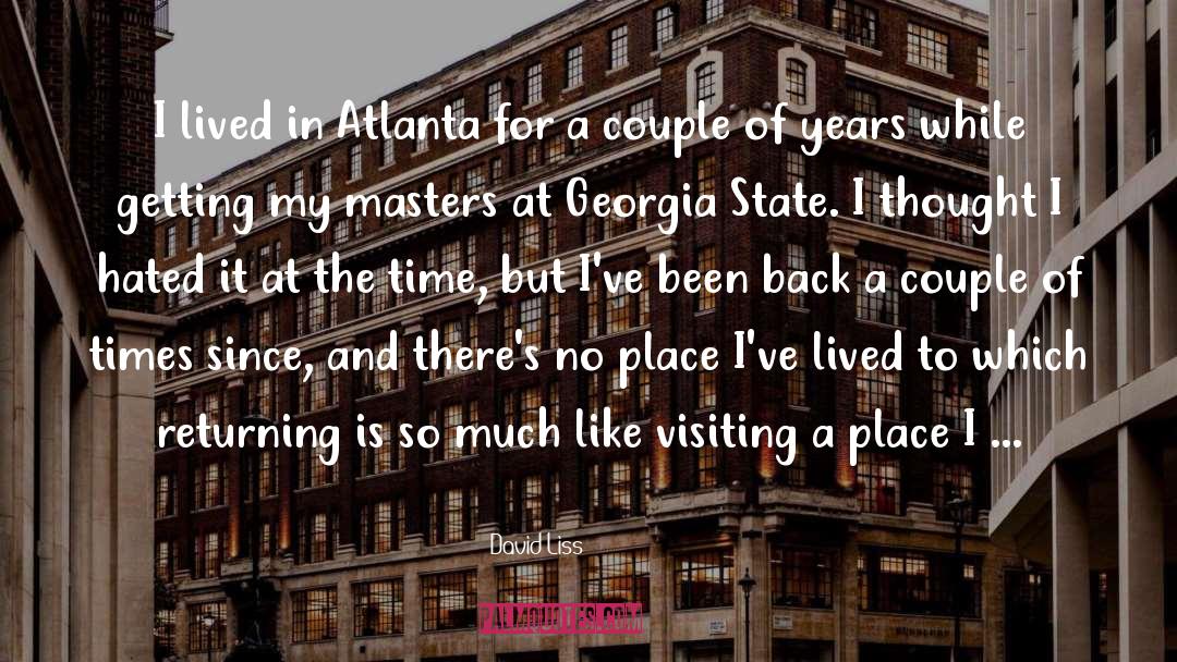Guestlist Atlanta quotes by David Liss