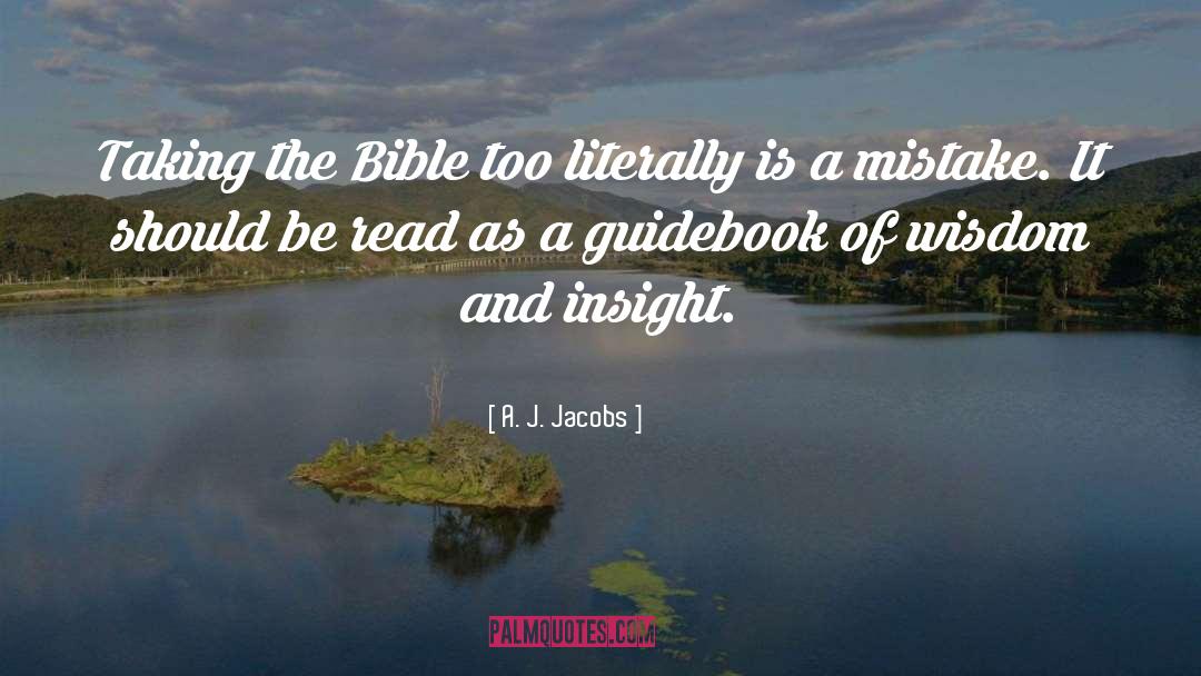 Guidebook quotes by A. J. Jacobs