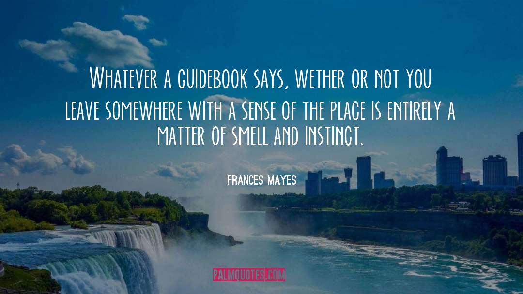 Guidebook quotes by Frances Mayes