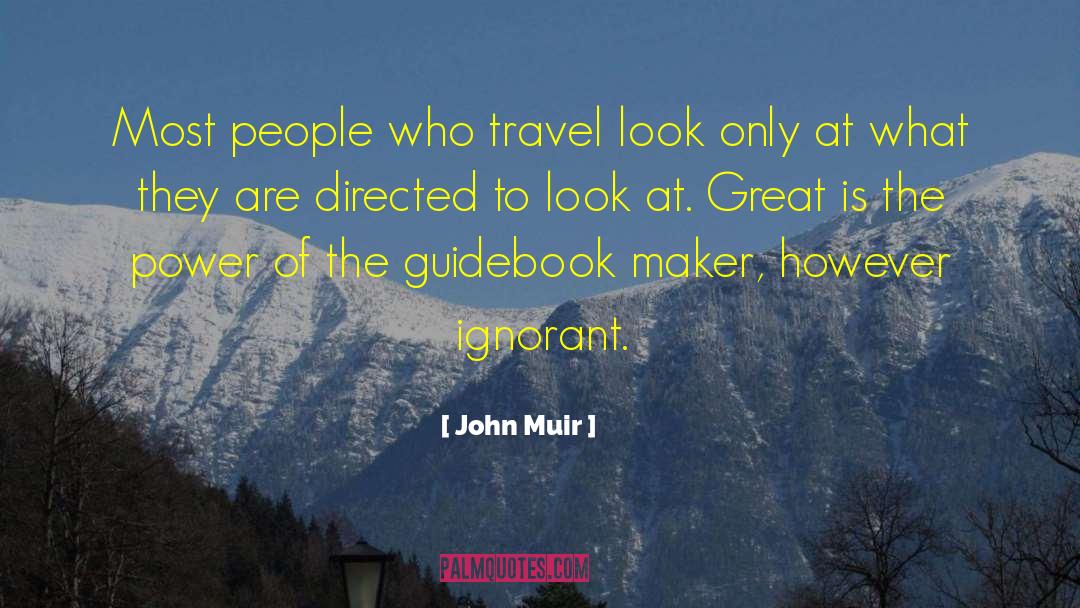 Guidebook quotes by John Muir