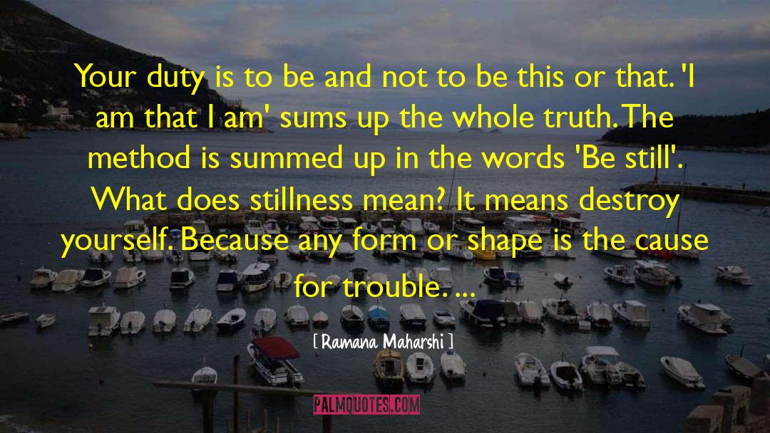 Guided Meditation quotes by Ramana Maharshi