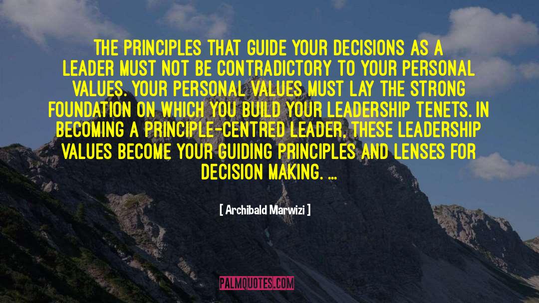 Guiding Principles quotes by Archibald Marwizi