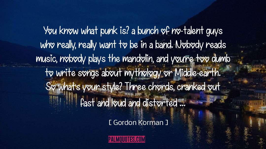 Guitar Music quotes by Gordon Korman