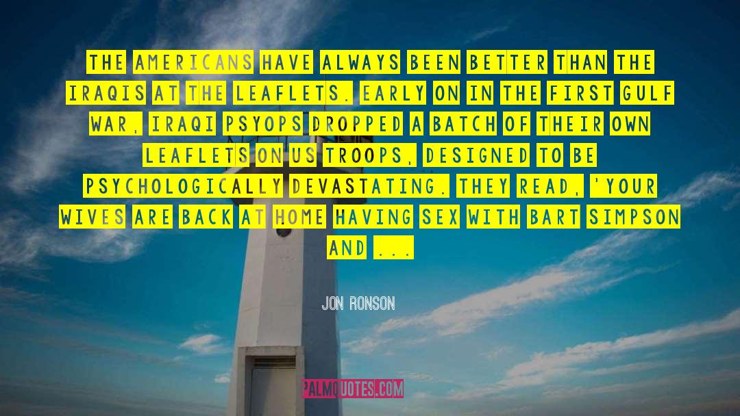 Gulf War quotes by Jon Ronson