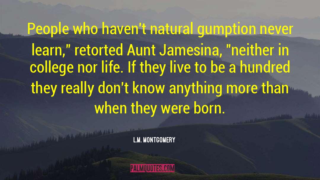 Gumption quotes by L.M. Montgomery