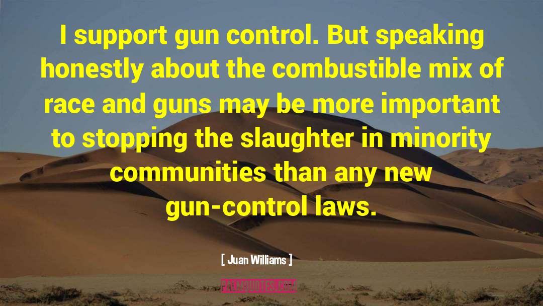 Gun Control Quote quotes by Juan Williams