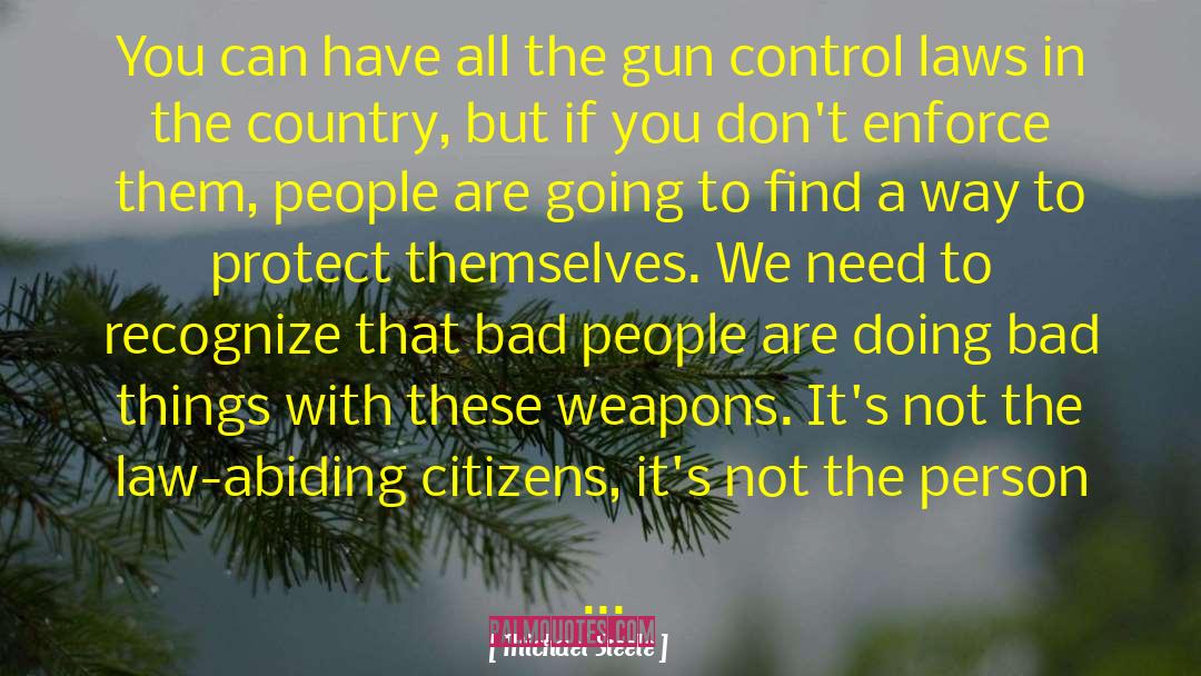 Gun Control Quote quotes by Michael Steele