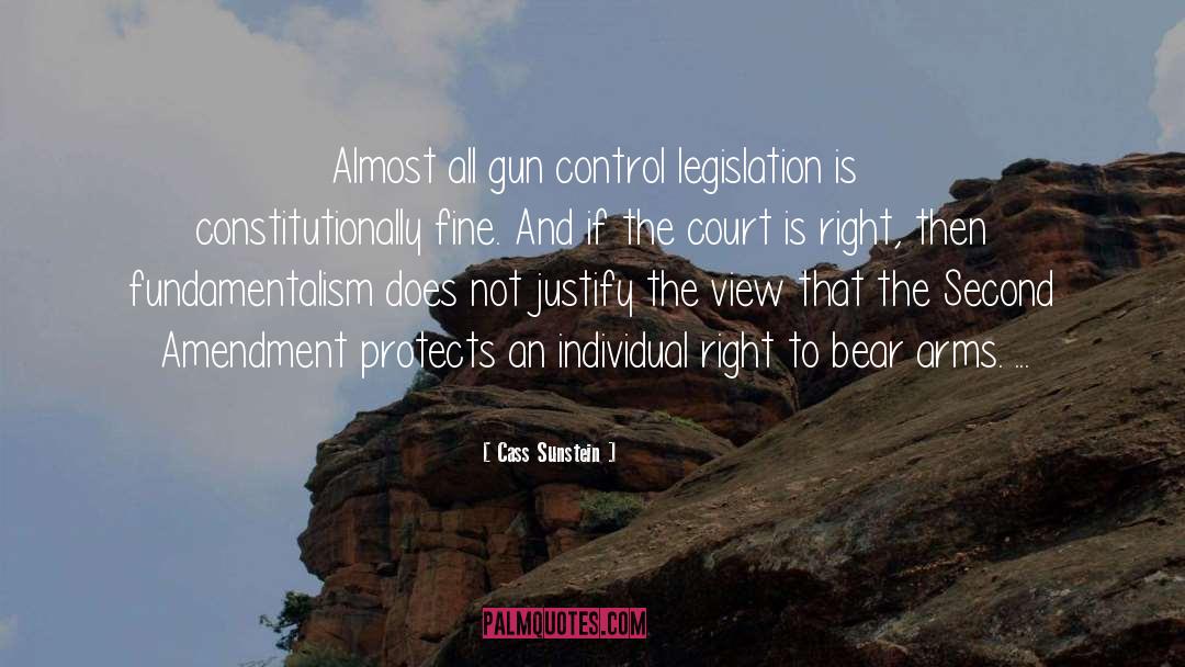 Gun Control Quote quotes by Cass Sunstein