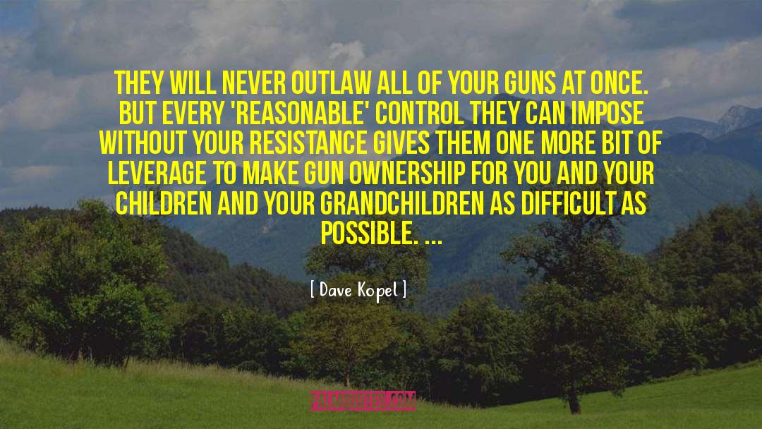 Gun Control Quote quotes by Dave Kopel