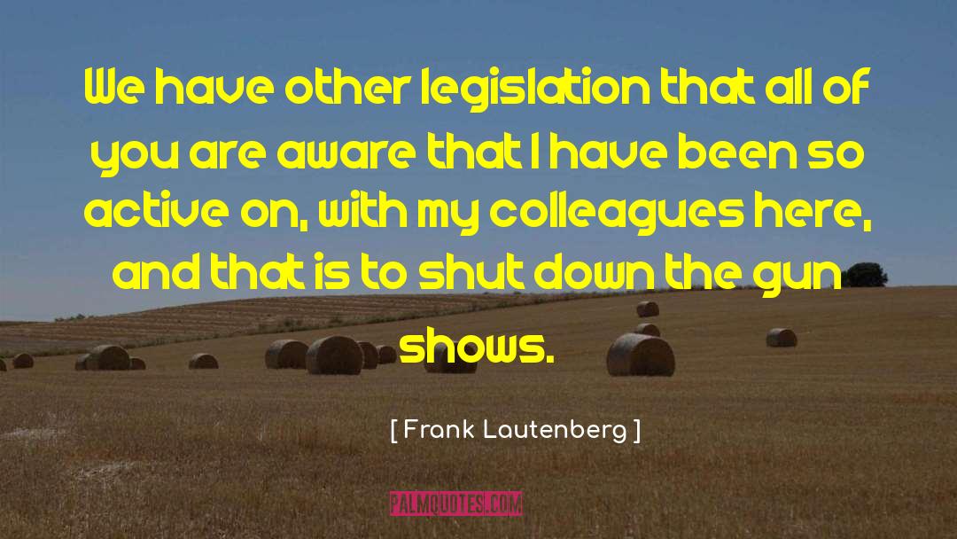 Gun Legislation quotes by Frank Lautenberg