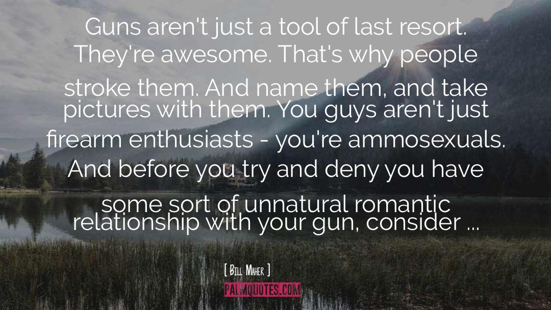 Gun quotes by Bill Maher