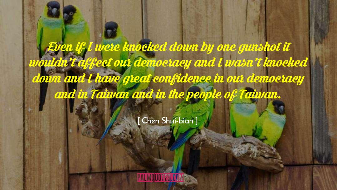 Gunshot quotes by Chen Shui-bian